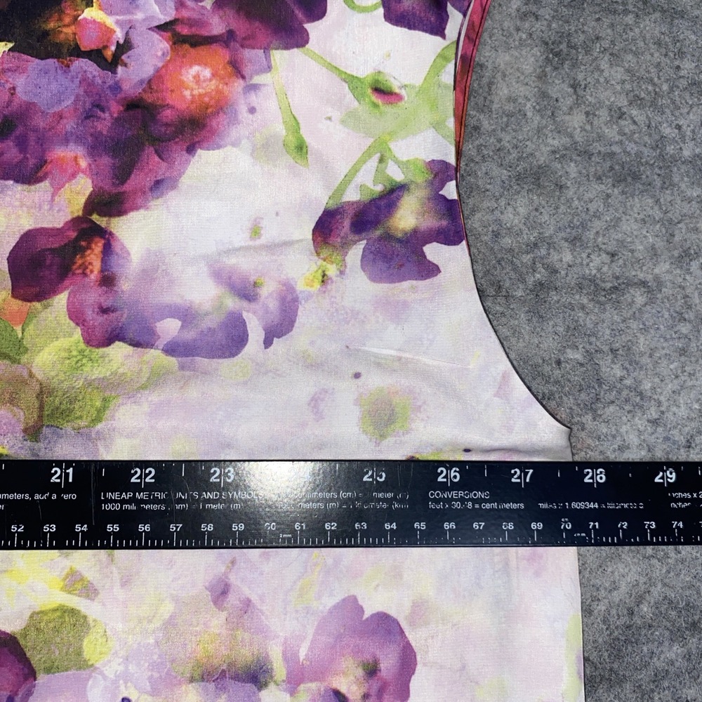 Liz‎ Claiborne Blouse Women's 3X Colorful Floral Black Striped Keyhole Closure - Picture 7 of 10
